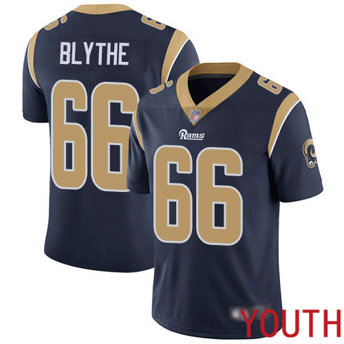 Los Angeles Rams Limited Navy Blue Youth Austin Blythe Home Jersey NFL Football 66 Vapor Untouchable